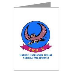 MUAVS2 - M01 - 02 - Marine Unmanned Aerial Vehicle Squadron 2 (VMU-2) with Text - Greeting Cards (Pk of 20)